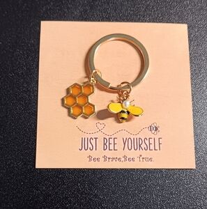 Honeycomb Bee Keychain (NEW)